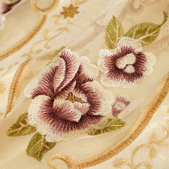 High-grade European Hollow Embroidery  Curtains