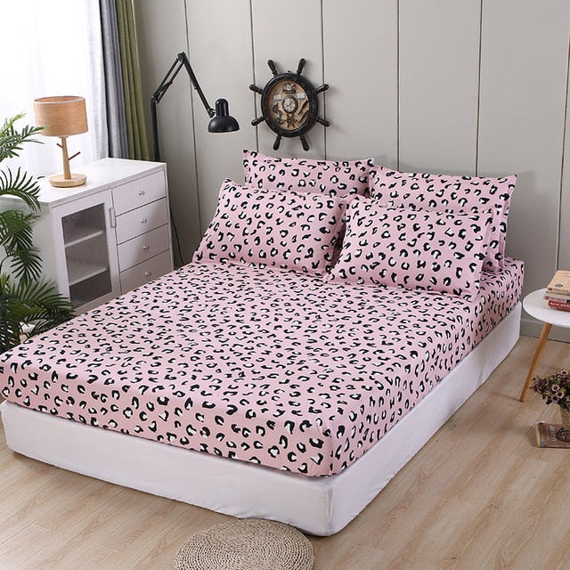 Pattern Stitching 3 pcs Fitted Bed Sheets