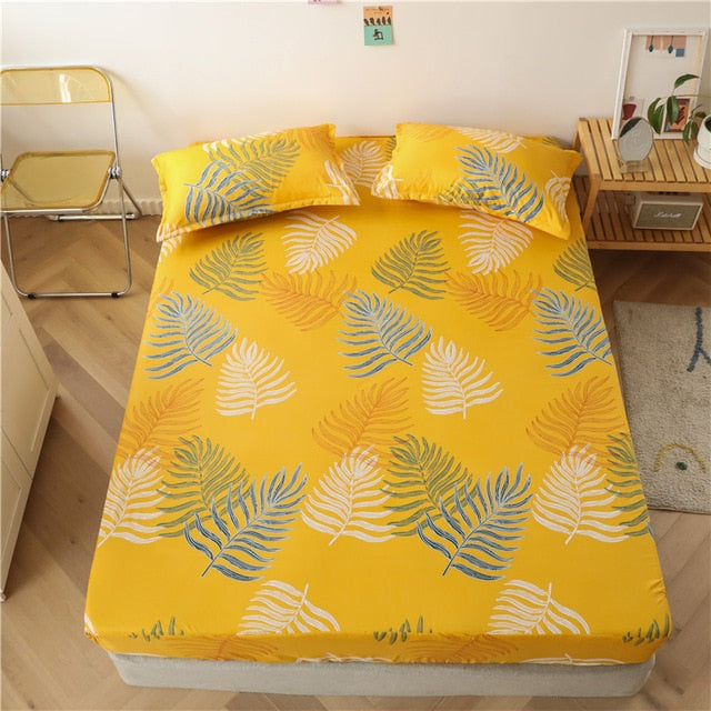 Pattern Stitching 3 pcs Fitted Bed Sheets